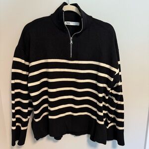 Zara Women’s Oversized Striped Sweater